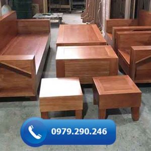 Bộ ghế đối kiểu Nhật gỗ xoan đào GD13