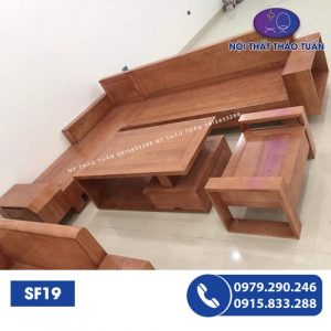 Bộ ghế sofa ngăn kéo vát gỗ sồi Nga SF19